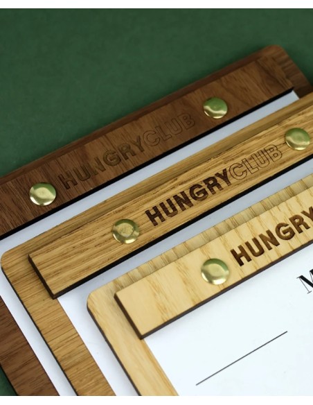 Porte Menu bois semi vissé