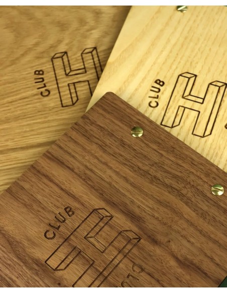 Porte Menu bois semi vissé