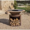 Tour en bois en hevea pour brasero